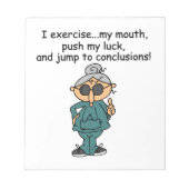 Bloc-note Exercice, Push, Jump Humour (Devant)