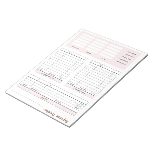 Bloc-note Expense Tracker (Incliné)