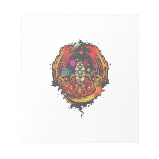 Bloc-note Exploser le vaisseau spatial (Devant)