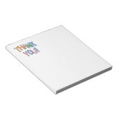 Bloc-note Expression de texte de point du Merci (Incliné)