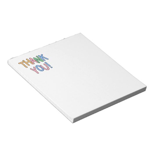 Bloc-note Expression de texte de point du Merci (Incliné)