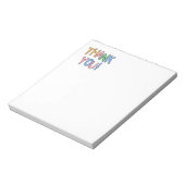 Bloc-note Expression de texte de point du Merci (Tourné)