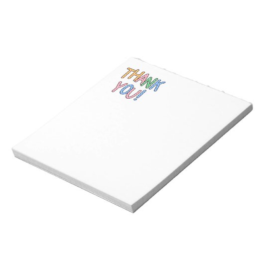 Bloc-note Expression de texte de point du Merci (Tourné)