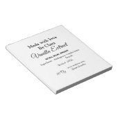 Bloc-note Extrait de vanille fait maison ajouter des ingrédi (Incliné)