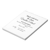 Bloc-note Extrait de vanille fait maison ajouter des ingrédi (Tourné)