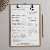 Bloc-note Eyelash Extension Client Enregistrement 40 Pages