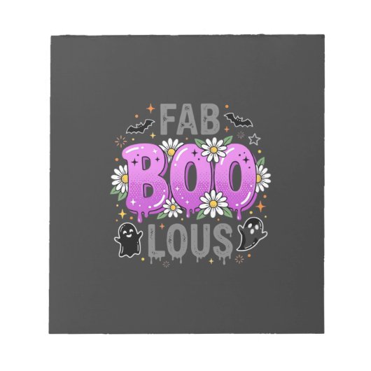 Bloc-note Fab Boo Lous modèle de fantôme d'Halloween_1 (Devant)