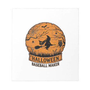 Bloc-note Fabricant de baseball Halloween Sorcière volante L