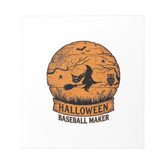Bloc-note Fabricant de baseball Halloween Sorcière volante L (Devant)