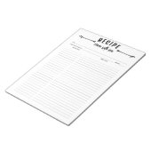 Bloc-note Fabriqué avec amour Minimaliste recettes culinaire (Incliné)