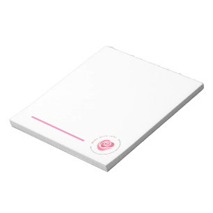 Bloc-note Fabriqué avec la rose rose amour