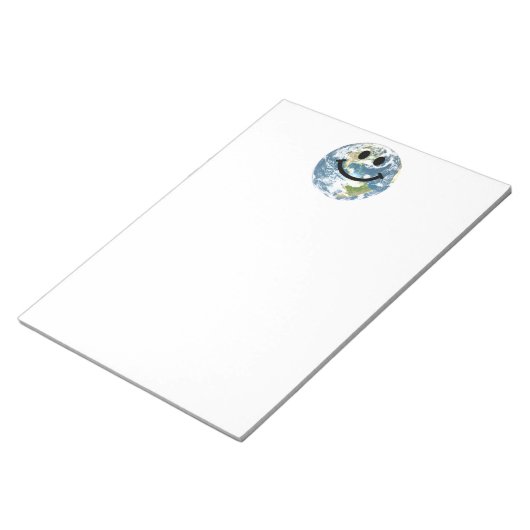 Bloc-note Face de la Terre heureuse (Incliné)