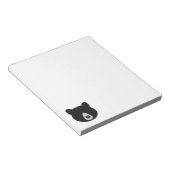 Bloc-note Face de l'ours noir (Incliné)