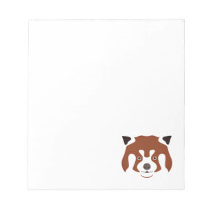 Bloc-note Face de panda rouge