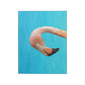 Bloc-note Face flamingo rose contre eau bleue sur (Tourné)