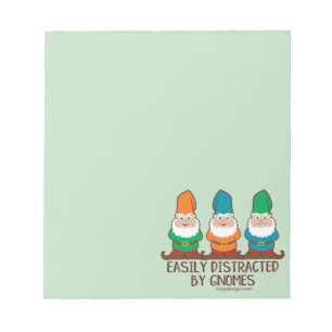 Bloc-note Facilement distrait par des gnomes