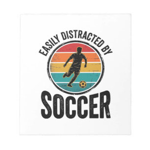 Bloc-note Facilement Distrait Par Le Football Design De T-Sh