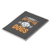 Bloc-note Facilement Distrait Par Les Chiens (Tourné)