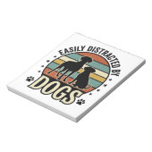 Bloc-note Facilement distrait par les chiens Design silhouet (Tourné)