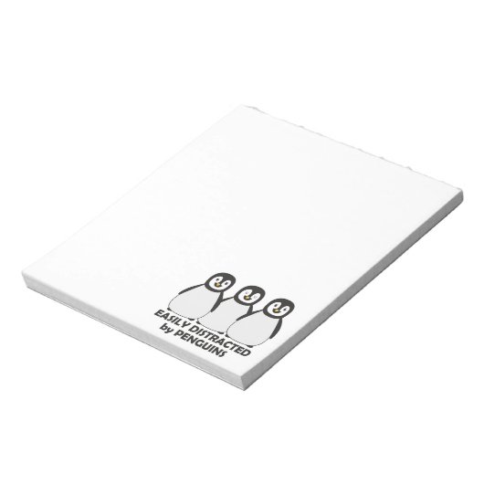 Bloc-note Facilement distrait par les pingouins (Tourné)