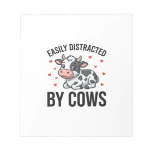 Bloc-note Facilement distrait par les vaches Graphique de va