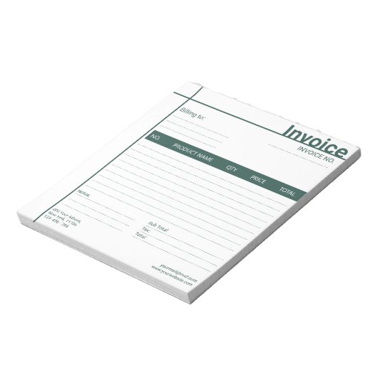 Bloc-note Facturation simple et moderne Réception de vente G (Tourné)