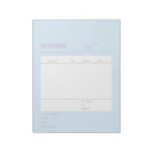 Bloc-note Facture bleue pourpre pour petites entreprises (Tourné)