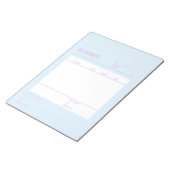 Bloc-note Facture bleue pourpre pour petites entreprises (Incliné)