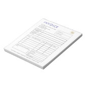 Bloc-note Facture commerciale personnalisée professionnelle (Tourné)