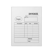 Bloc-note Facture commerciale personnalisée professionnelle (Tourné)