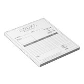 Bloc-note facture de la petite entreprise blanche (Incliné)