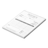 Bloc-note facture de la petite entreprise blanche (Tourné)