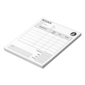Bloc-note Facture de logo modifiable (Tourné)