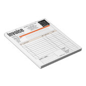 Bloc-note Facture de petite entreprise avec logo personnalis (Incliné)