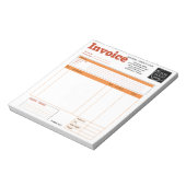 Bloc-note Facture de petite entreprise avec logo personnalis (Tourné)