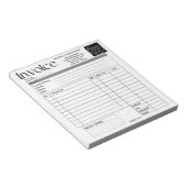 Bloc-note Facture de petite entreprise avec logo personnalis (Incliné)