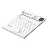 Bloc-note Facture de petite entreprise avec logo personnalis (Tourné)
