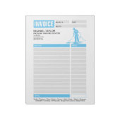 Bloc-note Facture de réception de lavage de pression (Tourné)