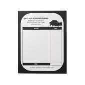 Bloc-note Facture de réception d'entreprise de neige à chass (Tourné)