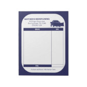 Bloc-note Facture de réception d'entreprise de neige à chass (Tourné)