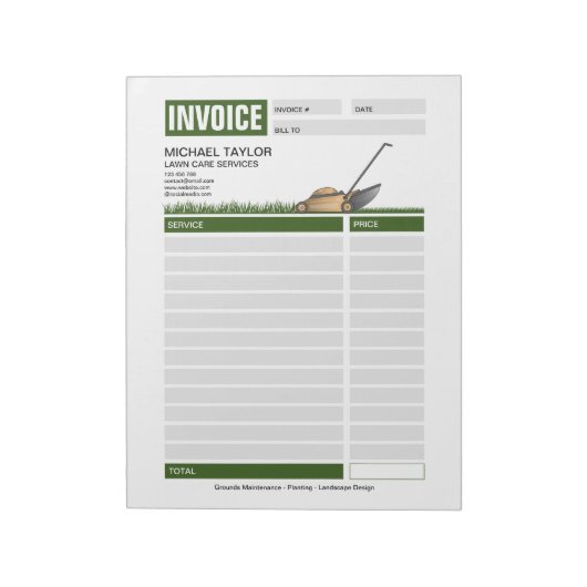 Bloc-note Facture de réception d'entreprise de remorquage de (Tourné)