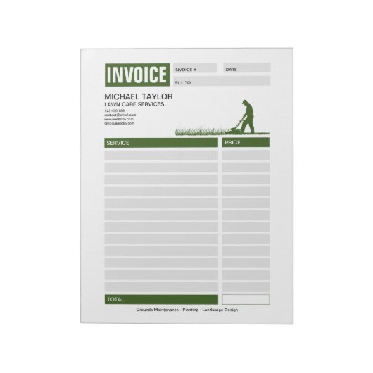 Bloc-note Facture de réception d'entreprise de remorquage de (Tourné)