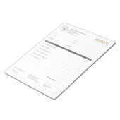 Bloc-note Facture de signature juridique de notaire mobile p (Incliné)