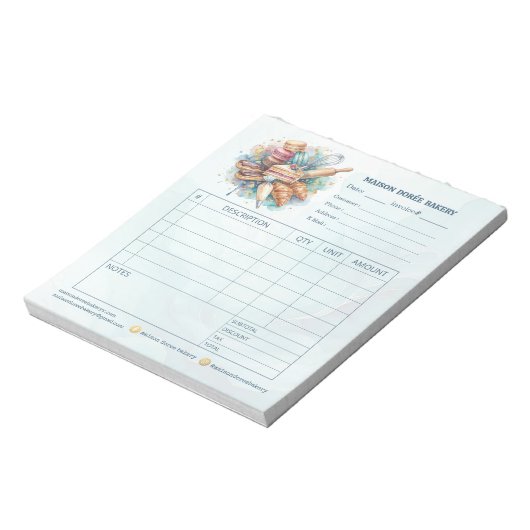 Bloc-note Facture de vente de bon de commande de réception d (Tourné)