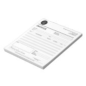 Bloc-note Facture de vente de reçu de petite entreprise mode (Tourné)