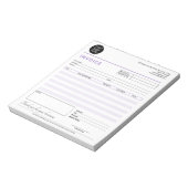 Bloc-note Facture de vente de reçu de petite entreprise mode (Tourné)