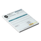 Bloc-note Facture de vente imprimable pour entreprise | Logo (Incliné)