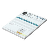 Bloc-note Facture de vente imprimable pour entreprise | Logo (Tourné)