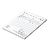 Bloc-note Facture de vente moderne personnalisée pour petite (Tourné)