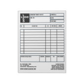 Bloc-note Facture/devis de grande entreprise Pro-Logo (Tourné)
